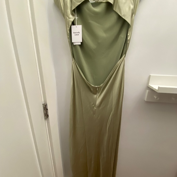 NEW Reformation Niamh Silk Dress Green - Size 12 NWT - Picture 6 of 7